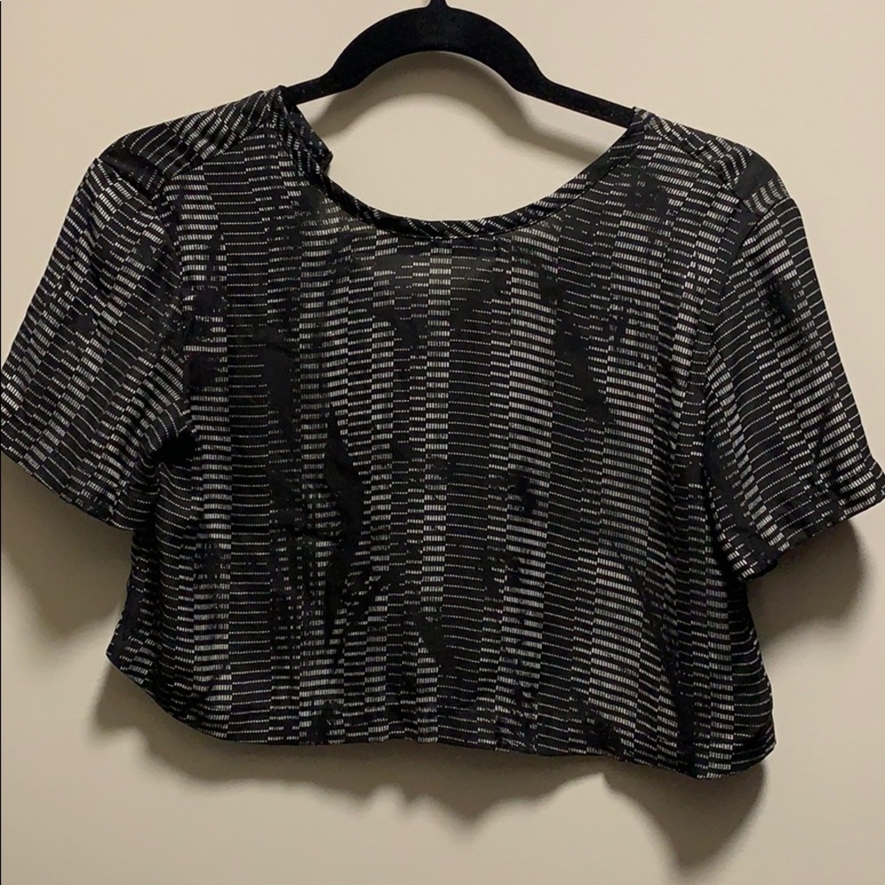 Silence + Noise Crop Top w/ Zipper Back